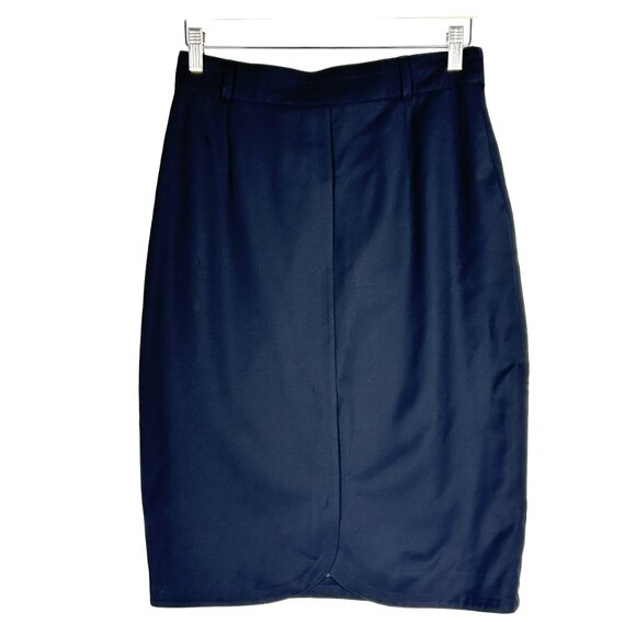 Escada Margaretha Ley Skirt Women 38‎ EU 8 US Black Midi Pencil 100% Wool Lined - Picture 1 of 16